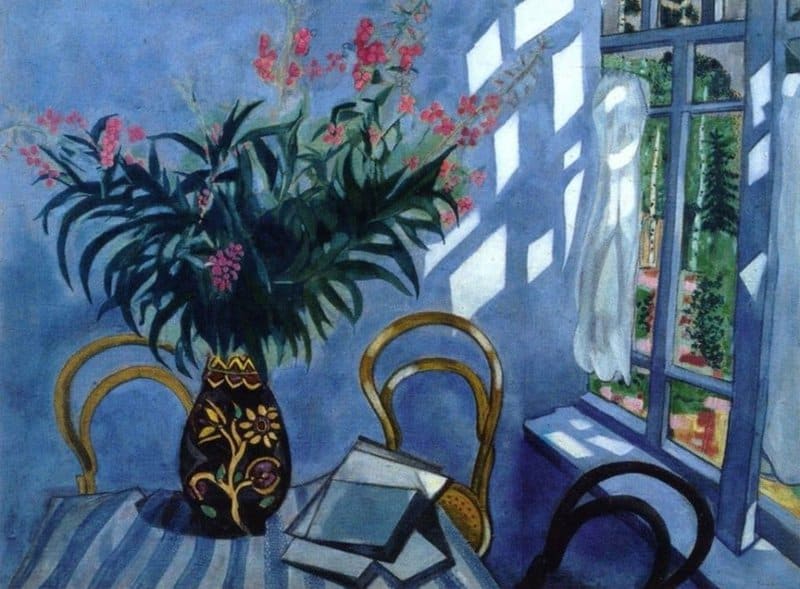 Marc Chagall Interior With Flowers 1918