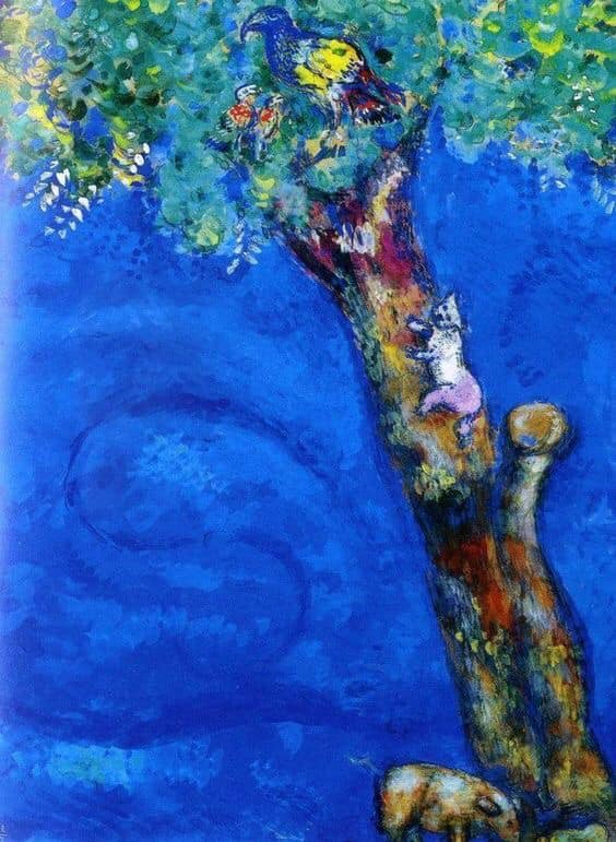 Marc Chagall L Aigle La Laie Et La Chatte 1927