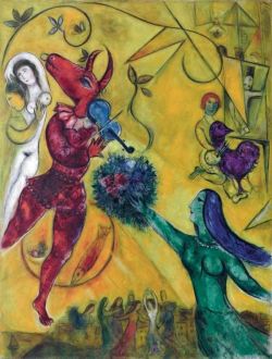 Peinture sur toile de Marc Chagall La Danse reproduction peinte à la main