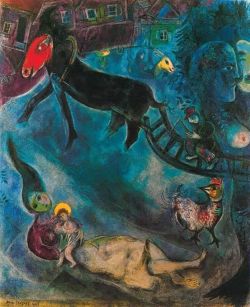 Peinture sur toile de Marc Chagall Madonna With Sleigh 1947 reproduction peinte à la main