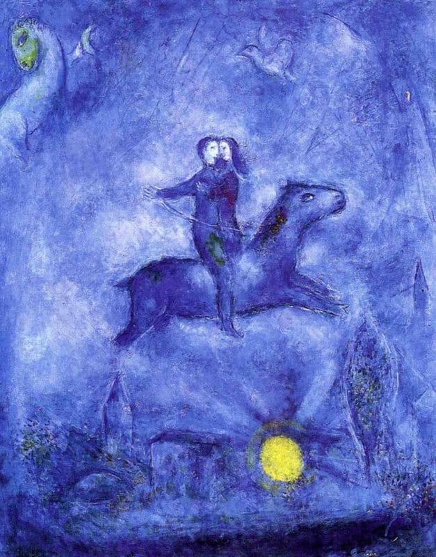 Marc Chagall Mounting The Ebony Horse - 1948