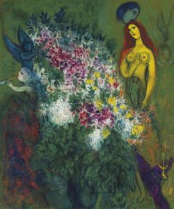 Peinture sur toile de Marc Chagall Nu A L Enfant 1949 reproduction peinte à la main
