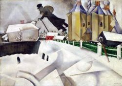 Peinture sur toile de Marc Chagall Over Vitebsk reproduction peinte à la main