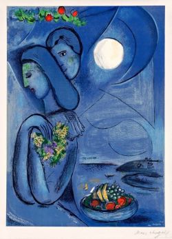 Peinture sur toile de Marc Chagall Saint Jean Cap Ferrat 1952 reproduction peinte à la main