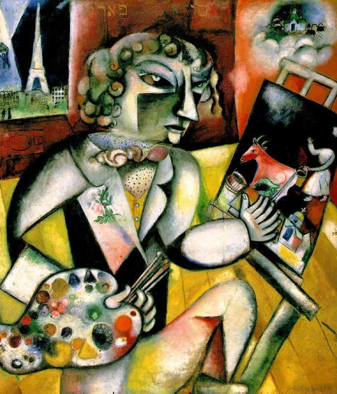 Marc Chagall Self Portrait With Seven Fingers
