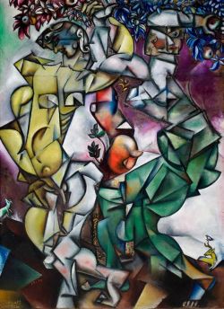 Peinture sur toile de Marc Chagall Temptation 1912 reproduction peinte à la main