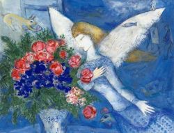 Peinture sur toile de Marc Chagall The Blue Angel 1930 reproduction peinte à la main