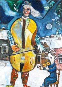 Peinture sur toile de Marc Chagall The Cellist reproduction peinte à la main