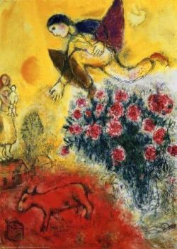 Peinture sur toile de Marc Chagall The Flight reproduction peinte à la main