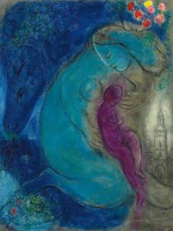 Peinture sur toile de Marc Chagall The Flower Dock - 1953 reproduction peinte à la main