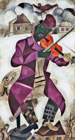 Peinture sur toile de Marc Chagall The Green Violonist reproduction peinte à la main