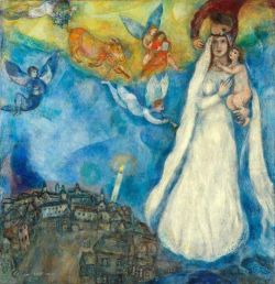Peinture sur toile de Marc Chagall The Madonna Of The Village reproduction peinte à la main