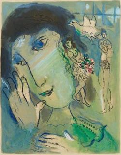 Peinture sur toile de Marc Chagall The Poet reproduction peinte à la main