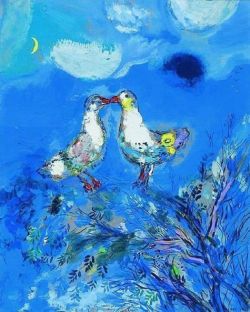 Peinture sur toile de Marc Chagall Two Pigeons Ca. 1925 reproduction peinte à la main