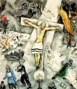 Peinture sur toile de Marc Chagall White Crucifixion reproduction peinte à la main