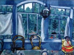 Peinture sur toile de Marc Chagall Window Over A Garden 1917 reproduction peinte à la main