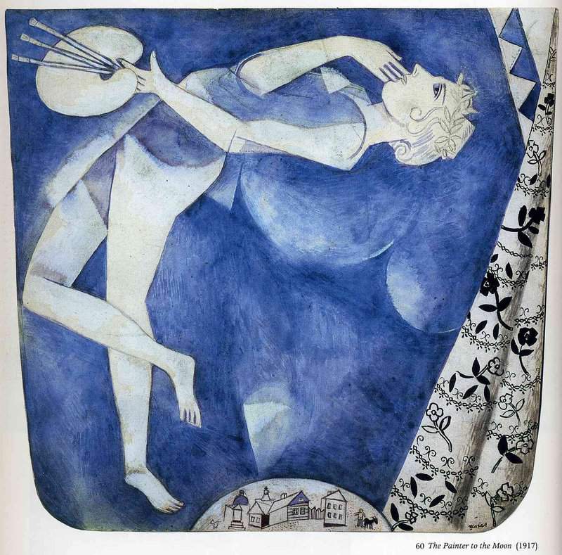 March Chagall The Painter To The Moon - 1917