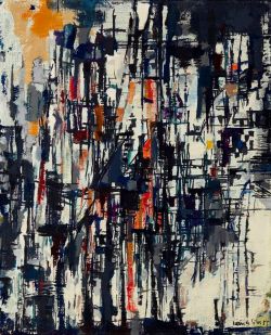 Peinture sur toile de Maria Helena Vieira da Silva, Composition - 1955 reproduction peinte à la main