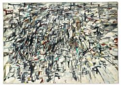 Maria Helena Vieira Da Silva La Ville Tentaculaire 1954 reproduction peinte à la main