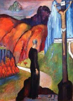 Marianne Von Werefkin Der Monch 1932 reproduction peinte à la main