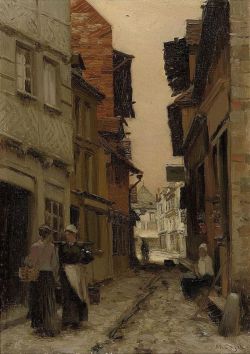 Marie Cazin A Normandy Street 1891 reproduction peinte à la main