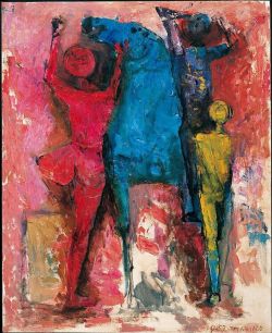 Marino Marini L Aspetto Dei Giocolieri 1957 reproduction peinte à la main