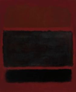 Peinture sur toile de Mark Rothko Black Brown On Maroon Or Deep Red And Black - 1957 reproduction peinte à la main