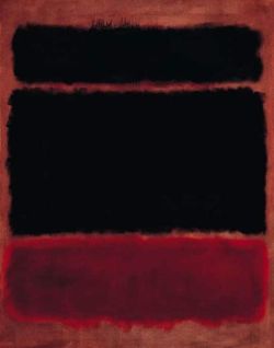 Peinture sur toile de Mark Rothko Black In Deep Red - 1957 reproduction peinte à la main