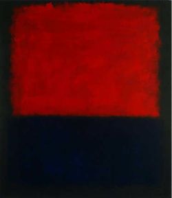 Peinture sur toile de Mark Rothko Red Over Dark Blue On Dark Gray reproduction peinte à la main