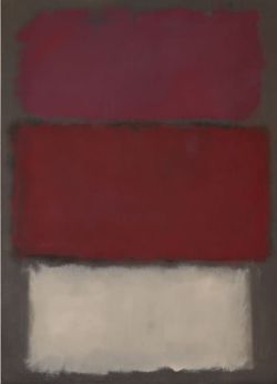 Peinture sur toile de Mark Rothko S Untitled 1960 - Violet Red And White reproduction peinte à la main