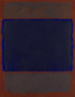 Peinture sur toile de Mark Rothko Untitled - Umber Blue Umber Brown - 1962 reproduction peinte à la main