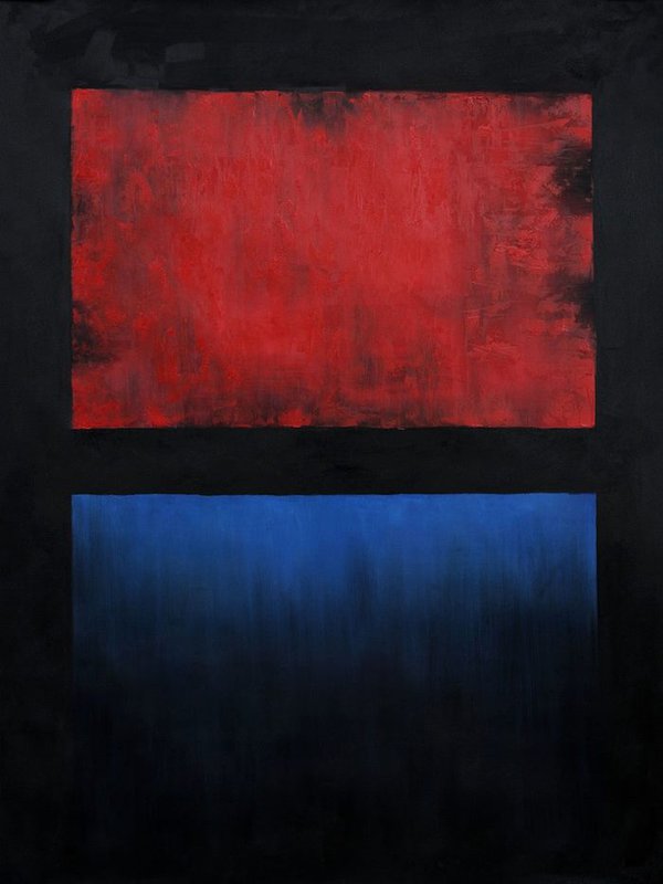 Mark Rothko Untitled Red Blue Over Black 1956