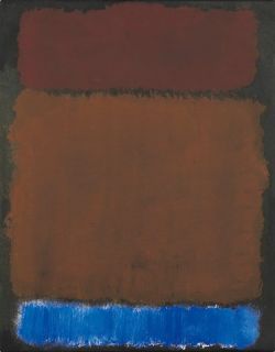 Peinture sur toile de Mark Rothko Wine Rust Blue On Black 1968 reproduction peinte à la main
