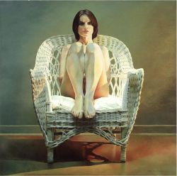 Mary Pratt Girl In Wicker Chair reproduction peinte à la main