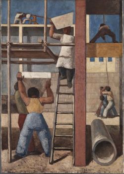 Peinture sur toile de Massimo Campigli The Builders 1928 reproduction peinte à la main