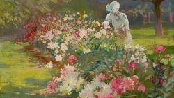 Matilda Browne, Peonies, ca.1907 reproduction peinte à la main