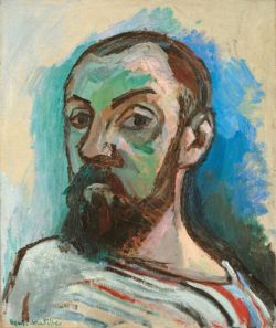 Matisse, Autoportrait Dans Un T-shirt Rayé reproduction peinte à la main