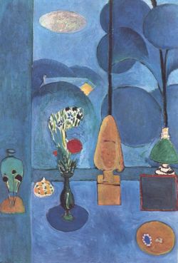 Matisse, La Fenetre Bleue reproduction peinte à la main