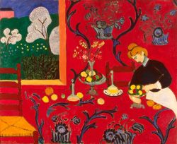 Matisse, Le Dessert - Harmonie En Rouge reproduction peinte à la main