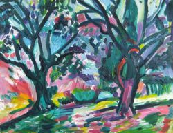 Matisse, Paysage à Collioure reproduction peinte à la main
