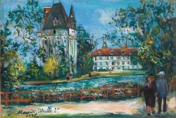 Maurice Utrillo Chateau De Saintines Oise 1925 reproduction peinte à la main