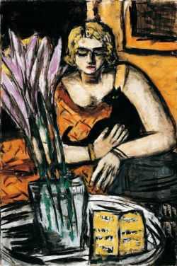 Max Beckmann Woman With Cat 1942 reproduction peinte à la main