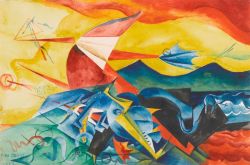 Max Ernst Composition 1917 reproduction peinte à la main