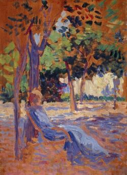 Maximilien Luce, Lucie Cousturier In Her Garden reproduction peinte à la main
