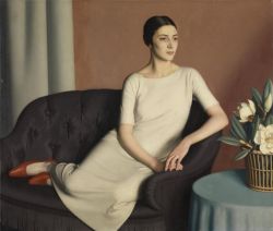 Meredith Frampton, Marguerite Kelsey, 1928 reproduction peinte à la main
