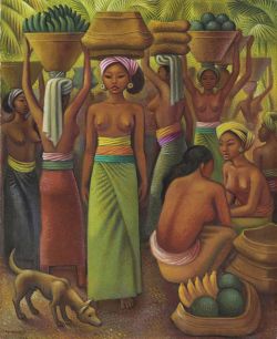 Miguel Covarrubias Offering Of Fruits For The Temple 1932 reproduction peinte à la main