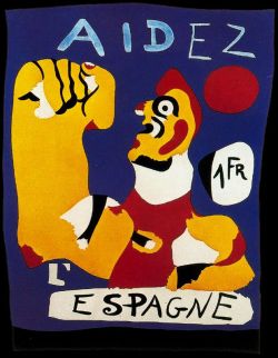 Peinture sur toile de Miro Aidez L Espagne - Help Spain reproduction peinte à la main