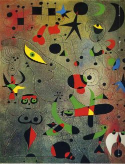 Peinture sur toile de Miro Constellation Awakening At Dawn reproduction peinte à la main