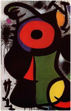 Peinture sur toile de Miro Fascinating Personage reproduction peinte à la main