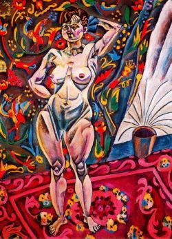 Peinture sur toile de Miro Standing Nude reproduction peinte à la main